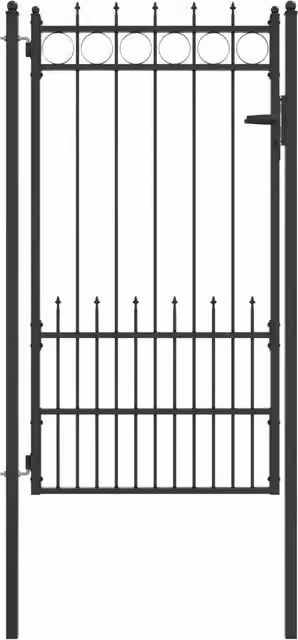 Cancello per recinzione HORST Acciaio Nero Bloccabile CFW4638811