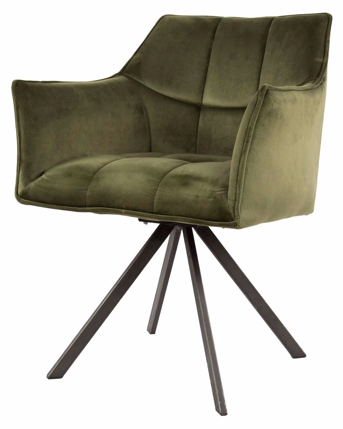 Sedia da pranzo FURNLUX Raster verde muschio e nero 63 cm / Colore principale: verde / Dimensioni: 63 x 81 x 60 cm