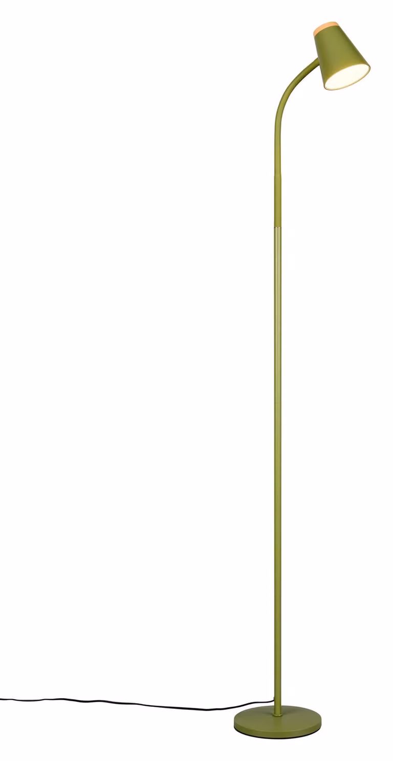 Lampada da terra a LED, verde, flessibile, H 145 cm