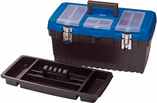 Cassa di organizzazione per attrezzi portatile multicolore in plastica, Larghezza: 48 cm