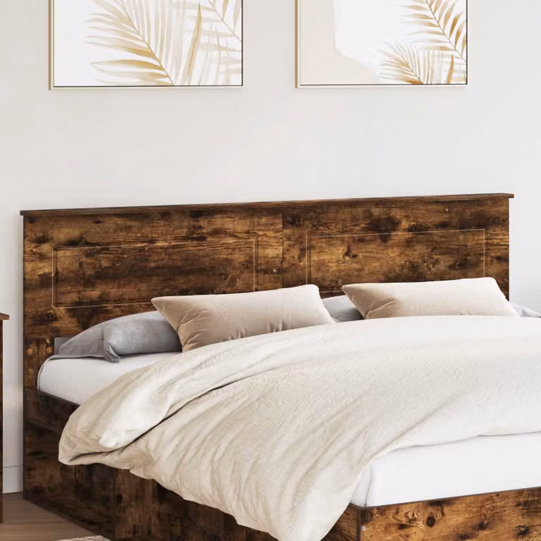 Testiera per letto moderna vidaXL in legno ingegnerizzato color rovere fumé marrone