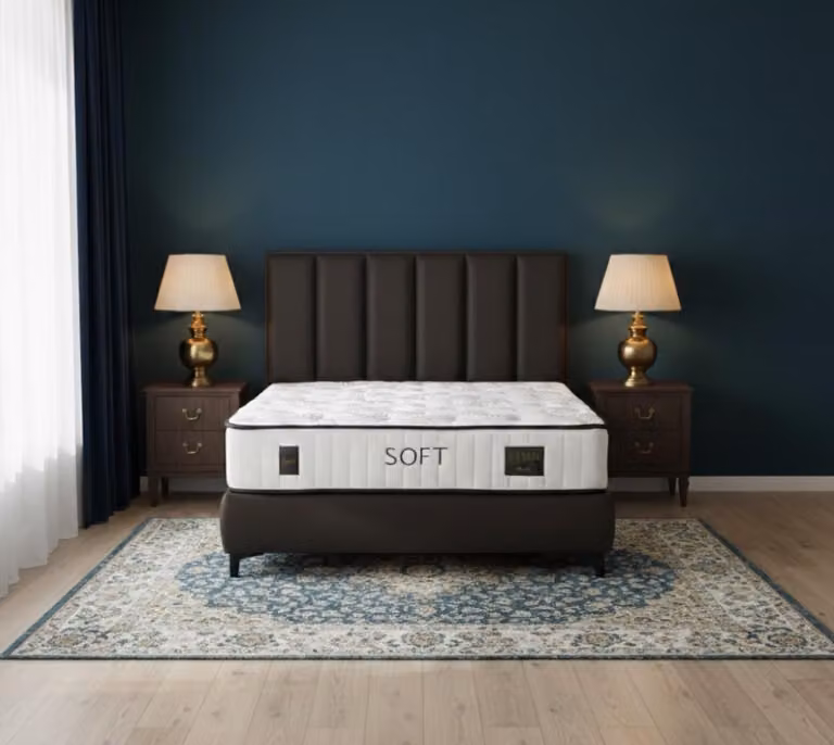 Letto di alta qualità con materasso ergonomico per il massimo comfort