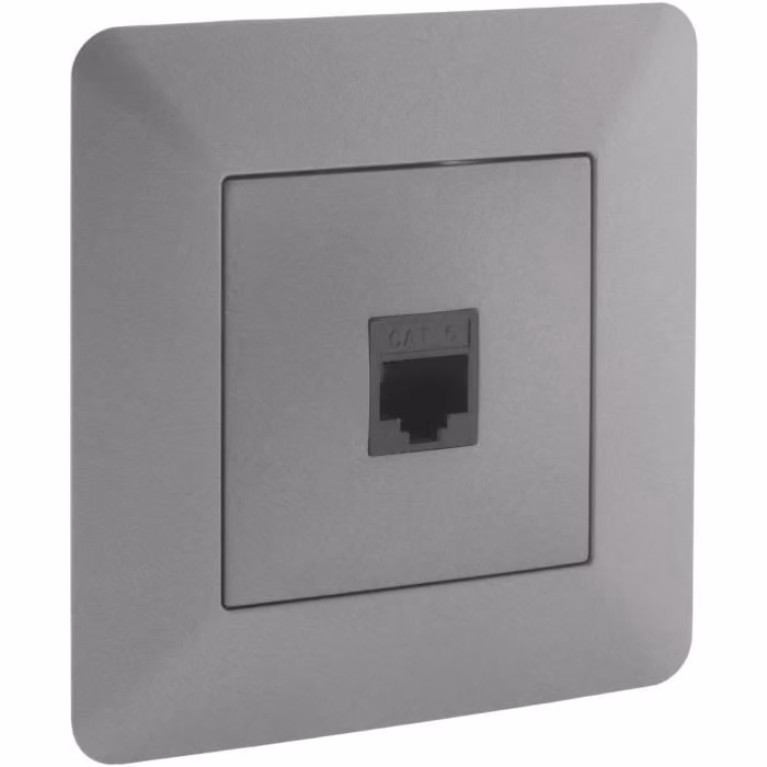 Presa di rete RJ45 CAT6 in titanio - Artezo