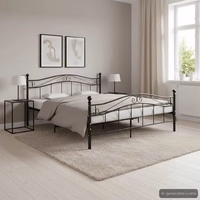 Giroletto Nero in Metallo 200x200 cm 325006