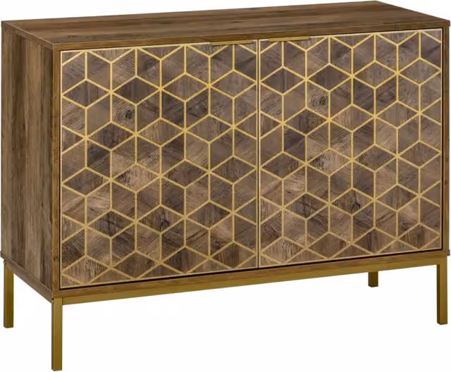 Consolle da ingresso moderna Zephmum bianca con gambe in acciaio L: 99 cm, P: 39 cm, H: 75.5 cm