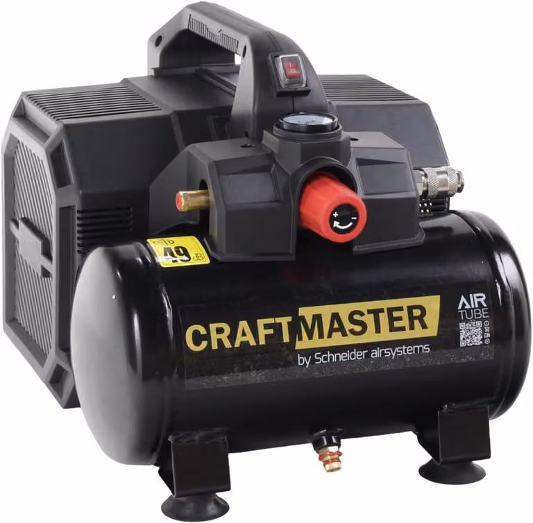 Compressore portatile da 6 litri, compatto, senza olio, con una pressione di 8 bar