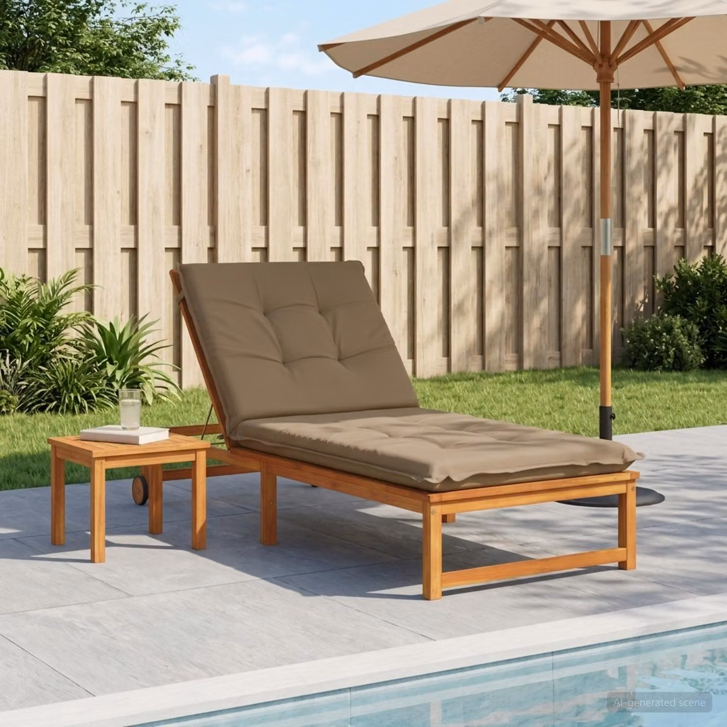 vidaXL Cuscino per Lettino GEMERT 100% Poliestere Tortora