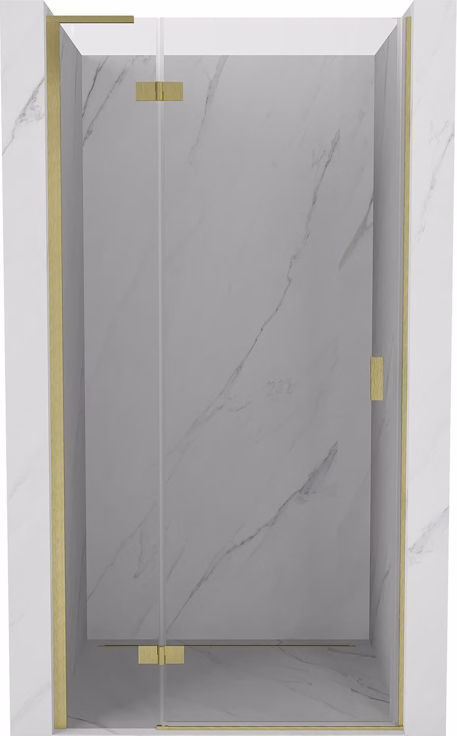 Mexen Mist-H L porta doccia battente sinistra 80 cm, trasparente, oro spazzolato - 8A5L-080-000-55-00-L