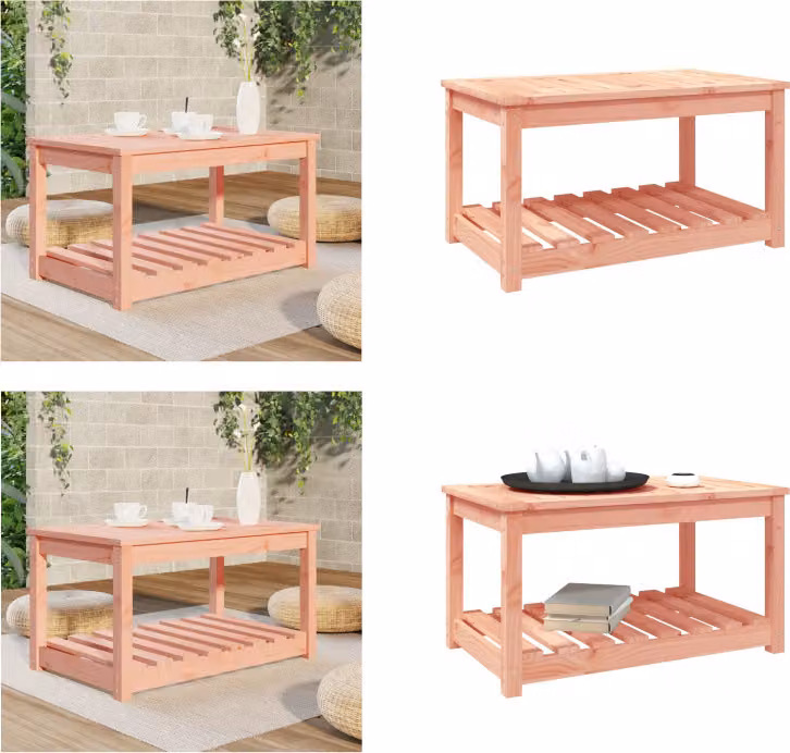vidaXL Tavolo da giardino 82,5x50,5x45 cm in legno massiccio di abete Douglas - Tavolo da giardino - Tavoli da giardino - Tavolo da patio - Tavolino da giardino