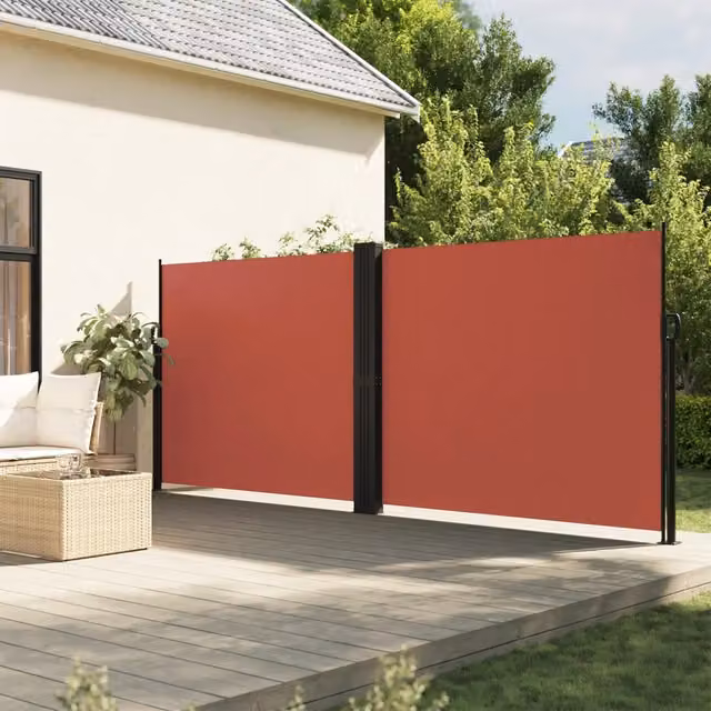Tenda da sole laterale retrattile DESIGN IN in poliestere e acciaio, colore terracotta, L: 1200 cm, H: 160 cm