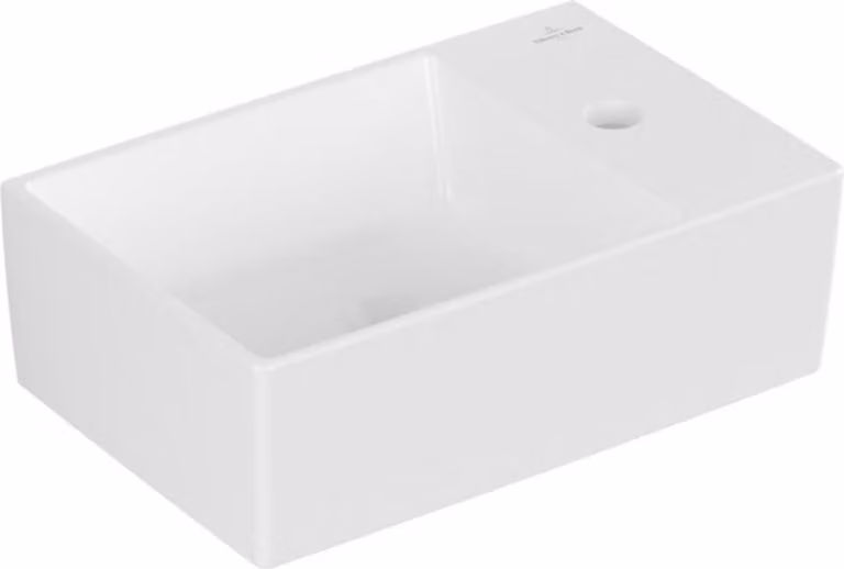 Villeroy & Boch Memento 2.0 lave-mains, 1 trou pour robinet, sans trop-plein, non poncé, 400x260mm, 432340RW, 432340RW