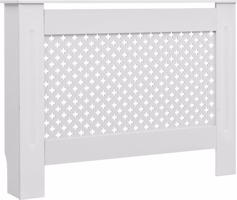 Copertura per Radiatore Bianca 112x19x81,5 cm in MDF