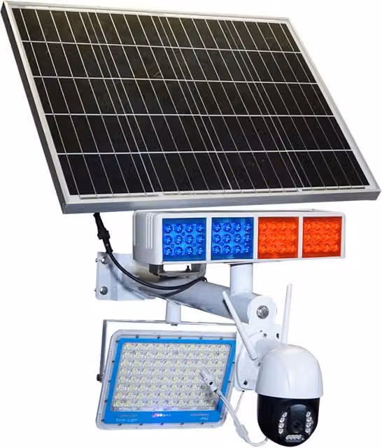 Lampada LED da 300 W Breckner Germany con Pannello Solare da 60 W, Batteria da 14000 mAh e Telecamera di Sorveglianza WIFI con Allarme, Colore Bianco – 1