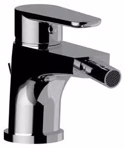Miscelatore monocomando per bidet con tappo/troppo pieno, cromato, 1 pezzo