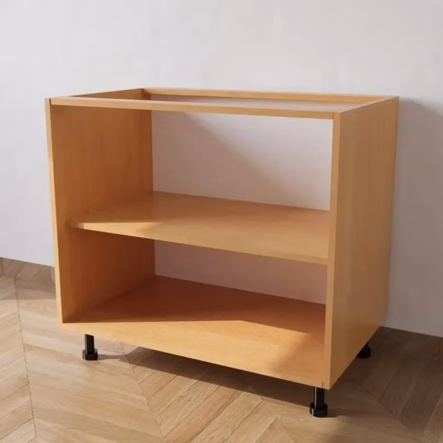 Base cucina Calandrelli in legno faggio beige senza anta L 90 x P 55,5 x H 72 cm