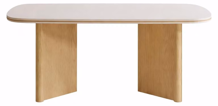 Tavolino moderno con struttura in legno naturale e design elegante