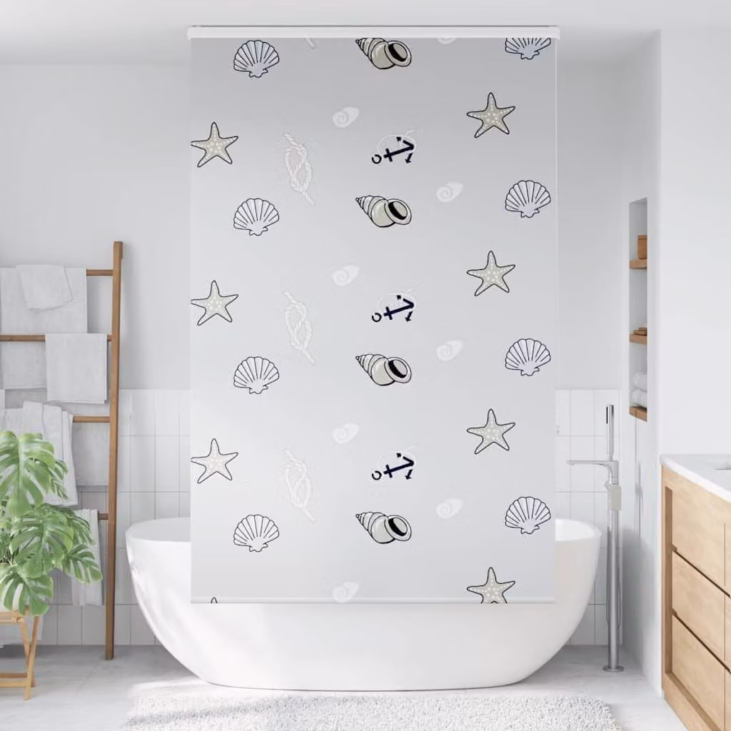 Tenda a Rullo Doccia con Cassonetto 120x240cm Larghezza Tessuto