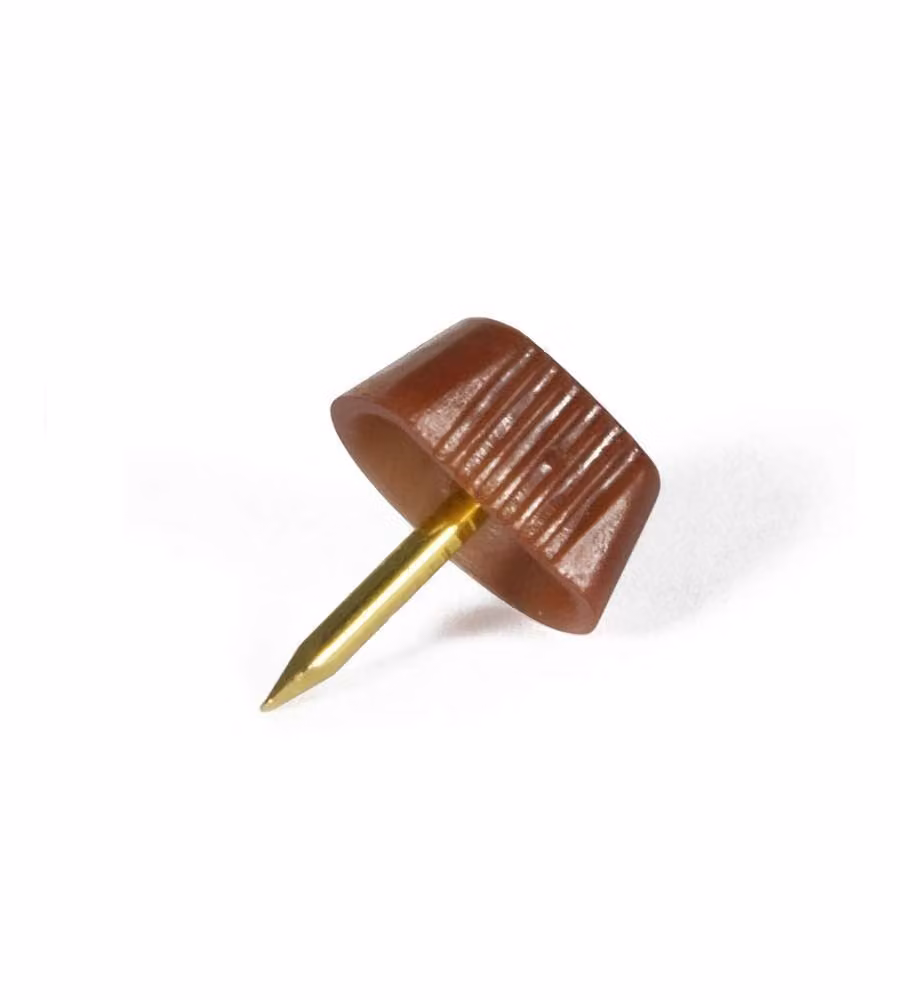 Reggipiani con chiodo in plastica marrone 16 pz