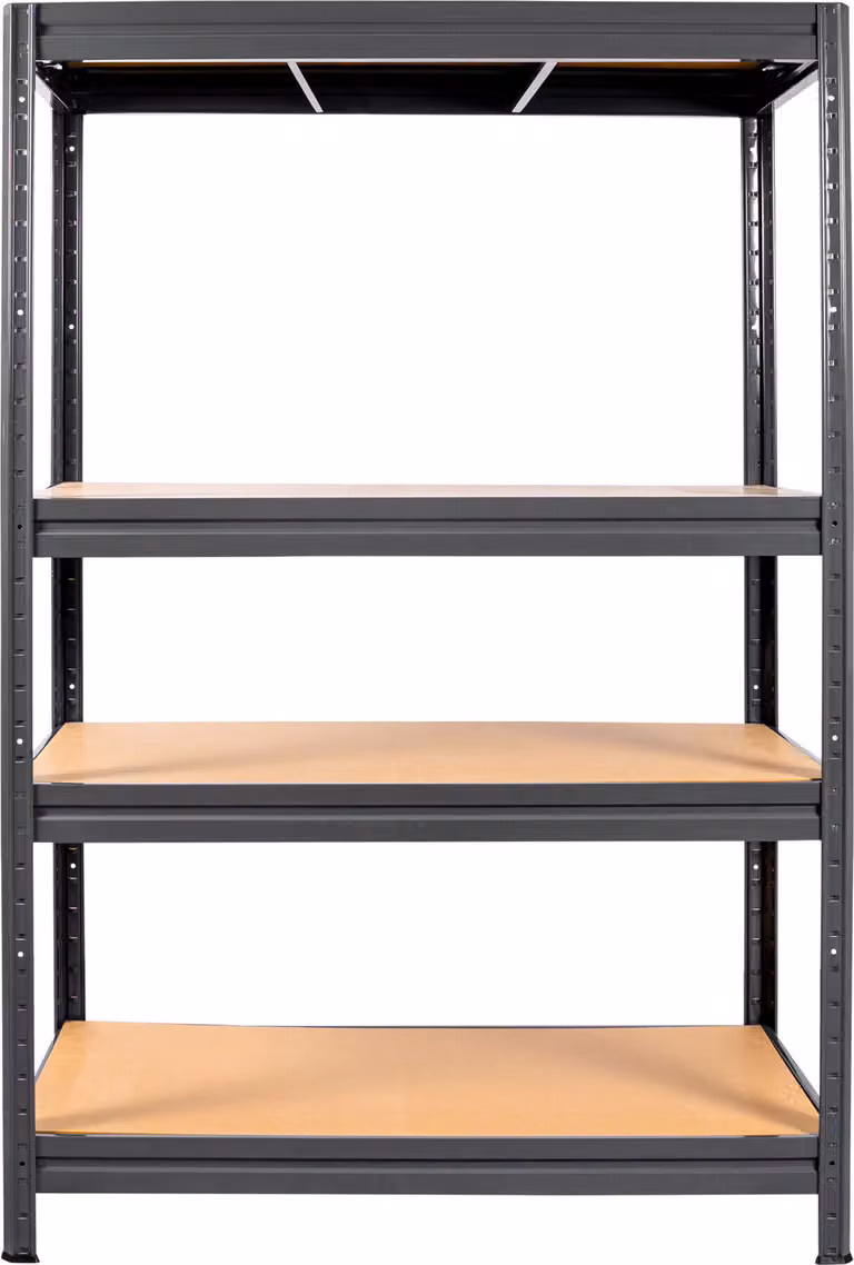 Scaffale per carichi pesanti STIER, portata per ripiano 600 kg, portata per campata 1600 kg, A x L x P 1770 x 1200 x 600 mm, 4 ripiani, struttura in acciaio