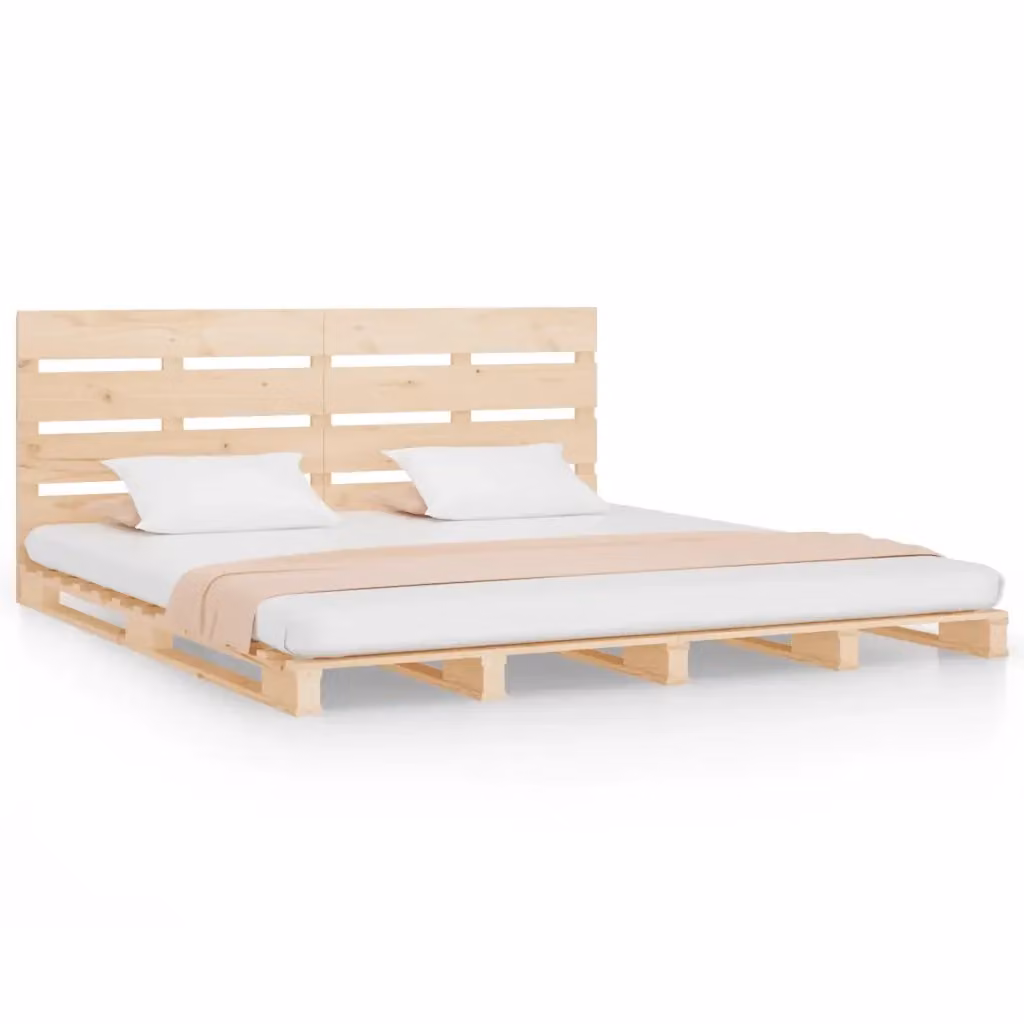Giroletto vidaXL in legno massello di pino naturale con doghe fisse, L/P: 180 x 200 cm – 2