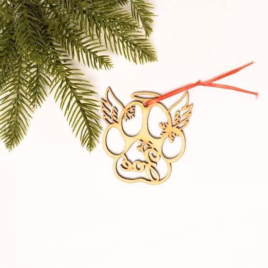 Decorazione in legno a forma di animale con nome personalizzato - Decorazione per l'albero di Natale in legno naturale - Decorazione personalizzata a forma di animale per l'albero di Natale - Diametro 10 cm - Design raffinato in legno