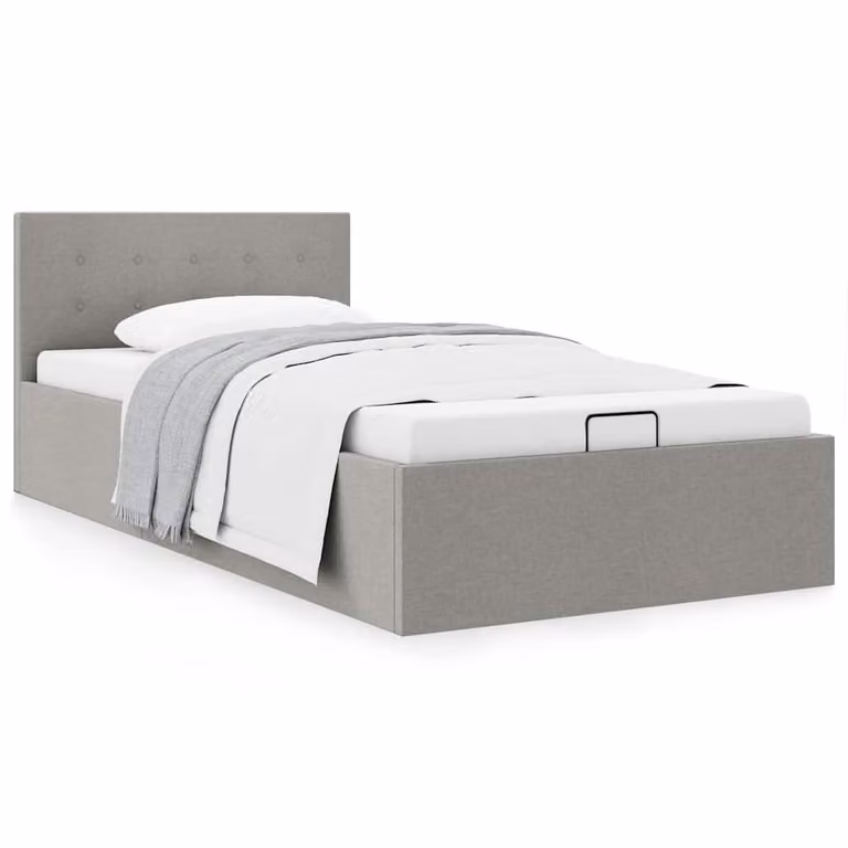vidaXL Giroletto Idraulico Contenitore Moderno in Tessuto Grigio L/P/H: 100 x 200 cm