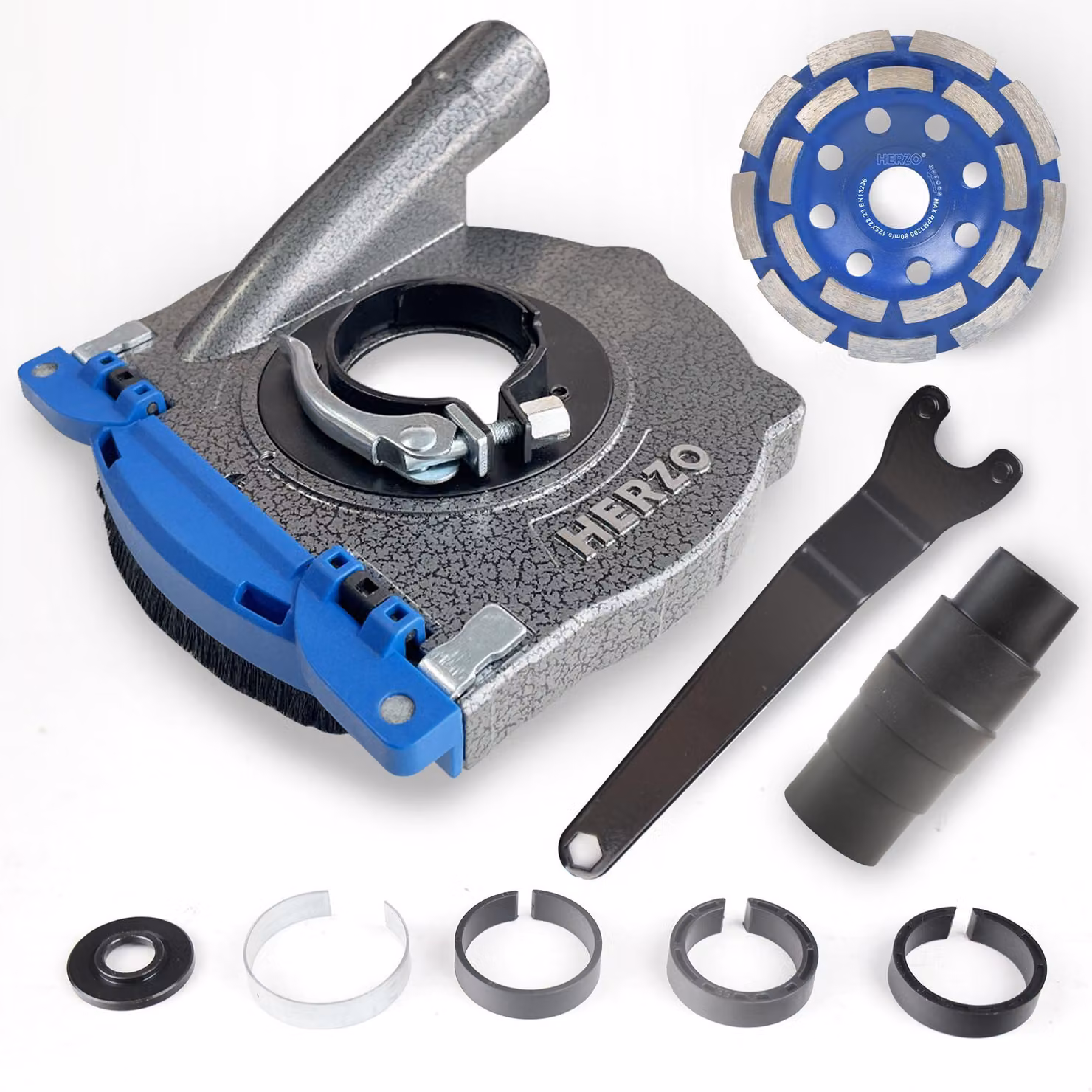 Kit aspirazione per smerigliatrice angolare con disco diamantato da 125 mm
