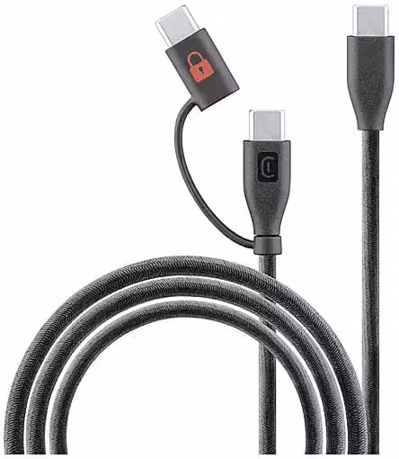 Cavo USB-C Cellularline Data Blocker Nero