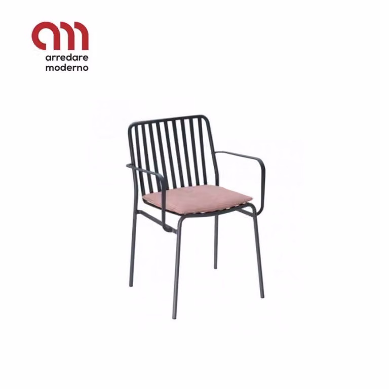 Sedia Street Ingenia Casa versione outdoor con braccioli
