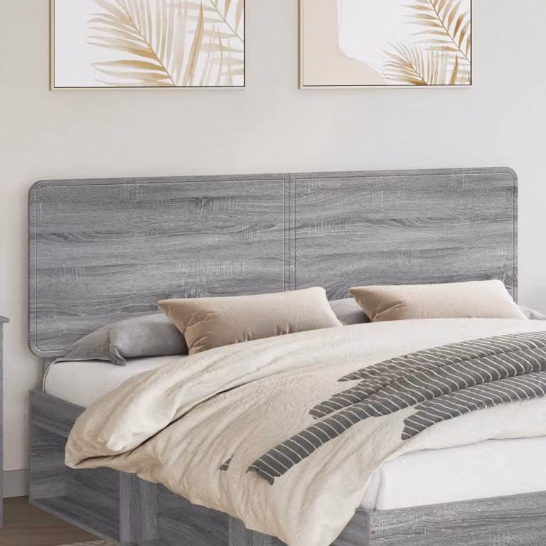 Testiera per letto moderna vidaXL in legno ingegnerizzato grigio