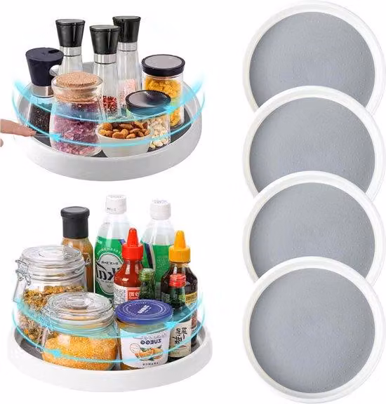 Organizer girevole da 25 cm, contenitore per erbe aromatiche