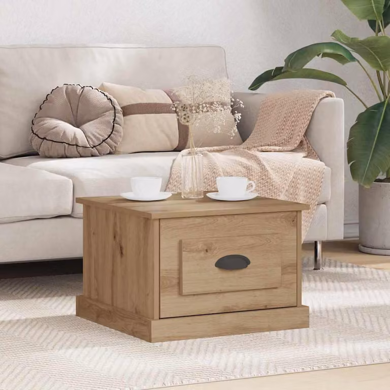 Maison Exclusive - Tavolino Artisan in rovere 50 x 50 x 35 cm Materiale ligneo