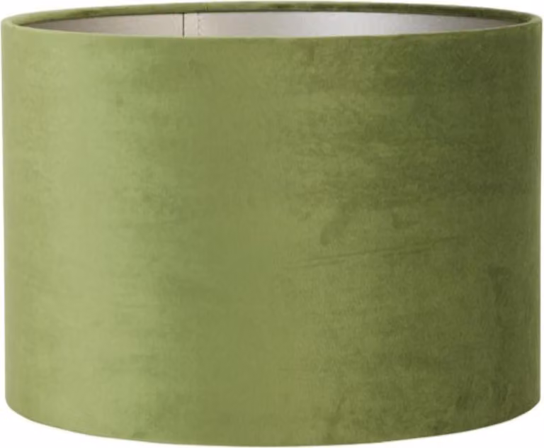 Paralume cilindrico in lino velluto verde per lampada da terra o da tavolo 30-30-21