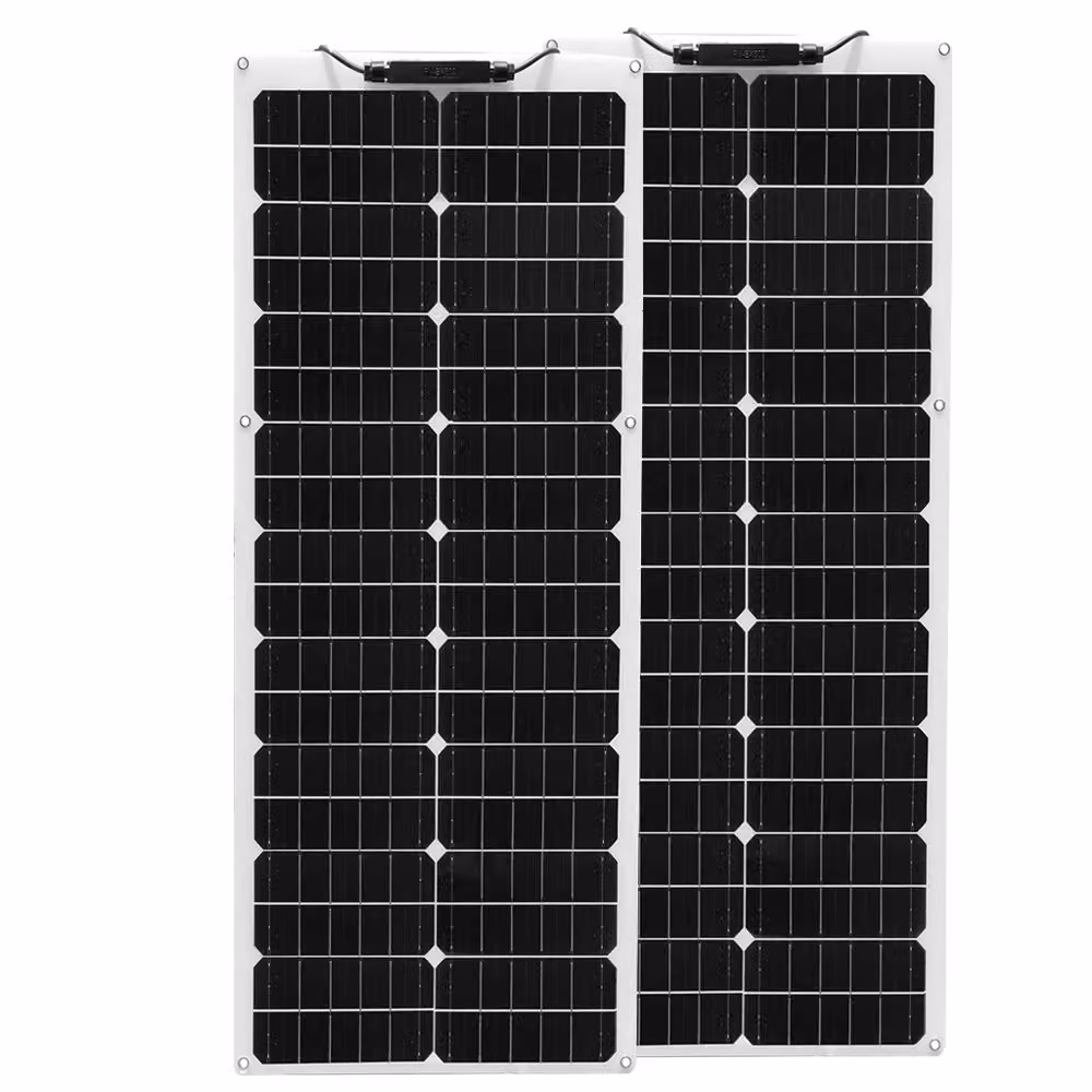 Kit di pannelli solari flessibili, potenza massima di 100W, tensione a circuito aperto di 21,8V, pannello in PET da 100W