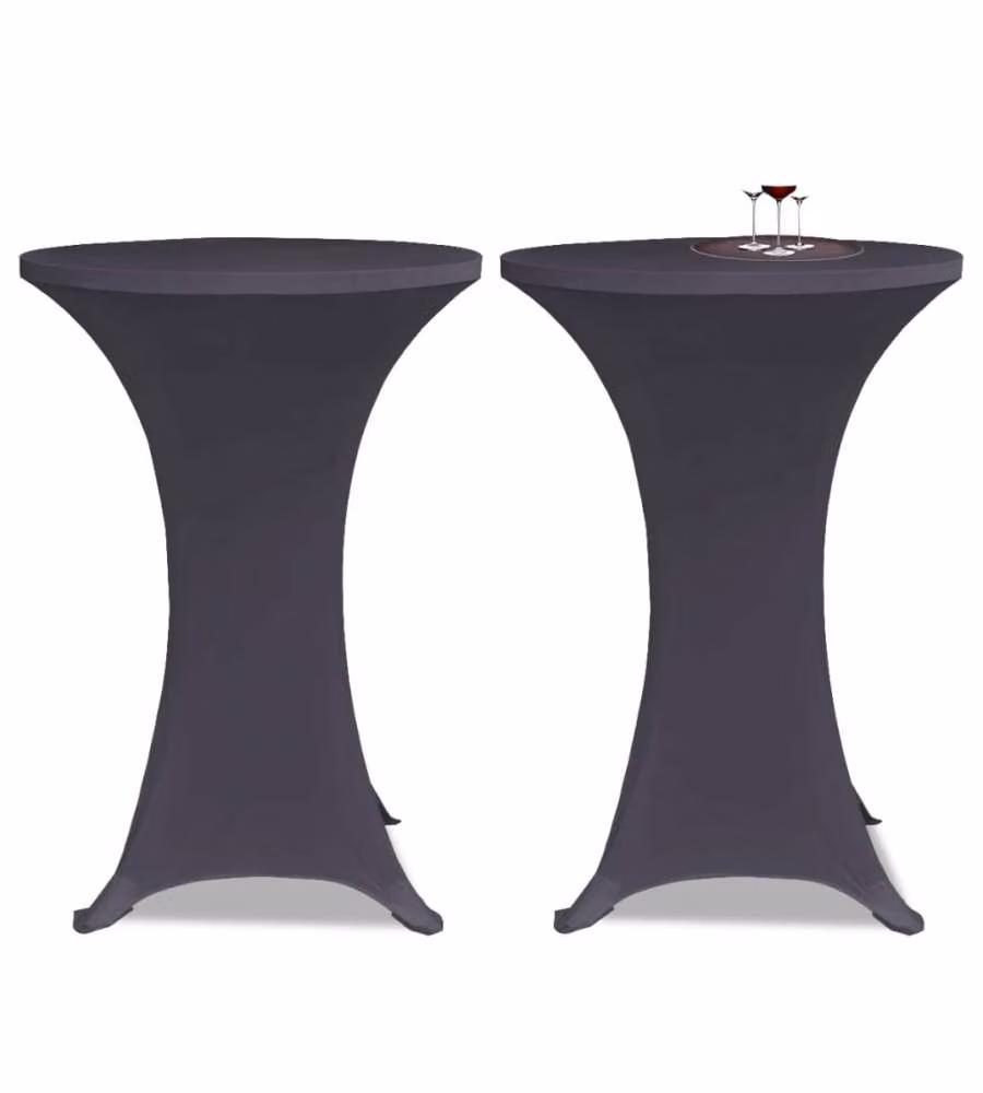 Coperture Elastiche per Tavoli 4 pz 70 cm Antracite