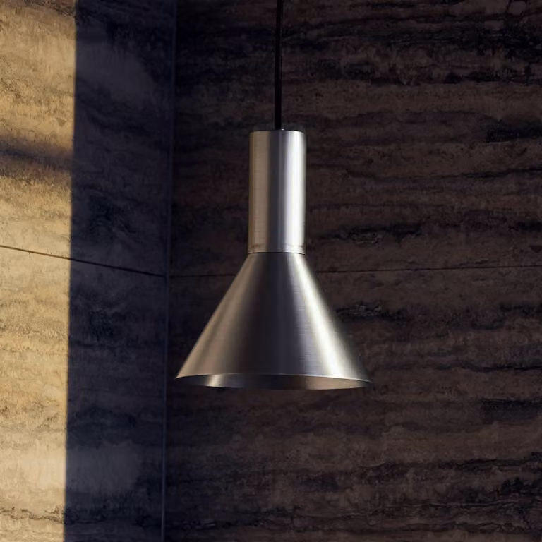 FRANDSEN Lampada a sospensione Lyss, dimmerabile, Alluminio / Grigio / Zincato, Soggiorno / Sala da pranzo, Alluminio, Design, Lampada a sospensione