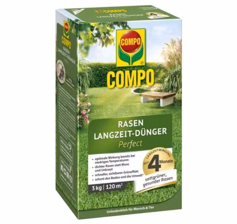 COMPO Concime per prato perfetto, 3 kg per 120 m², 23629
