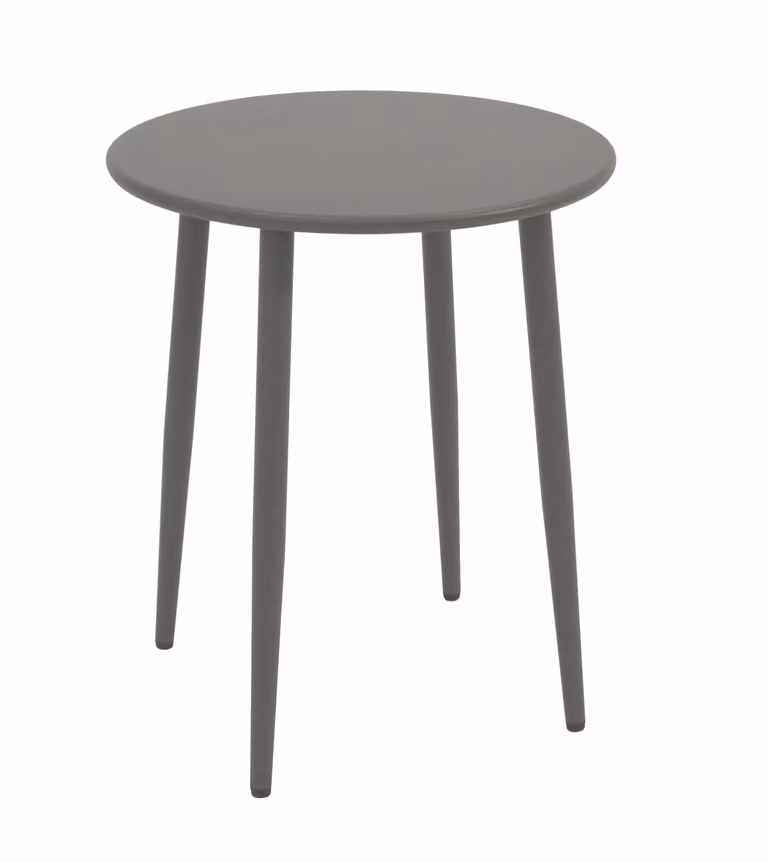 DEGAMO tavolo bistrot da giardino DENVER 60cm rotondo, metallo grigio