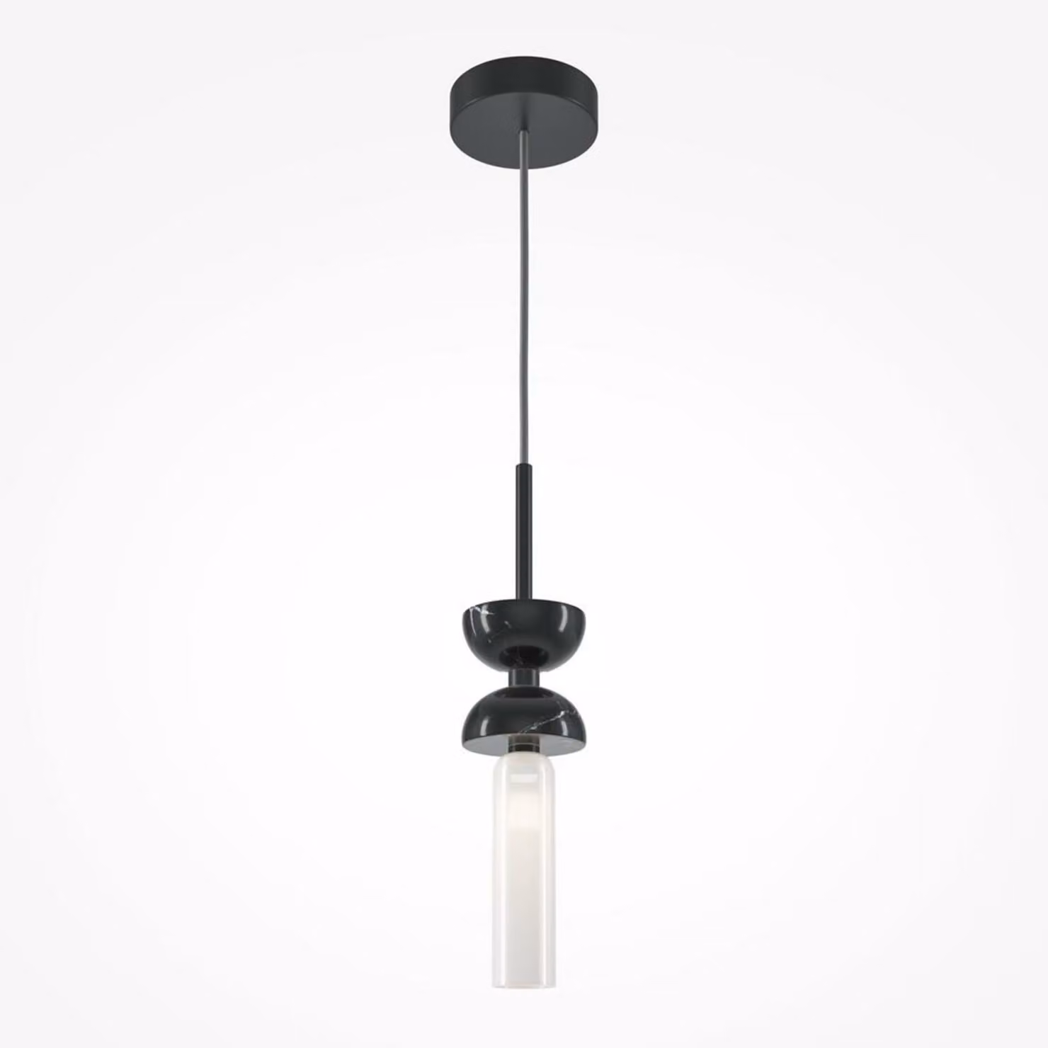 Lampada a sospensione Kyoto nera 1xG9x28W effetto marmo, dimensioni: 336,5x10x10 cm, IP20, Maytoni