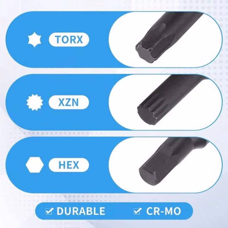 Set di chiavi a bussola da 7 pezzi - Chiavi a bussola esagonali interne da 3/8 di pollice - Set di bussole con custodia - Misura: H4/H5/H6/H7/H8/H10/H12 - Tolleranza: 1-3 mm - Set di chiavi a bussola