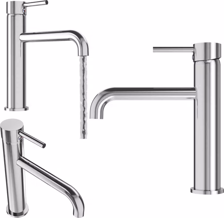 Granitan - Rubinetto per lavabo - Rubinetto da bagno - Cartuccia in Vetroceramica - Cromo - Rubinetto per lavabo - KIVO