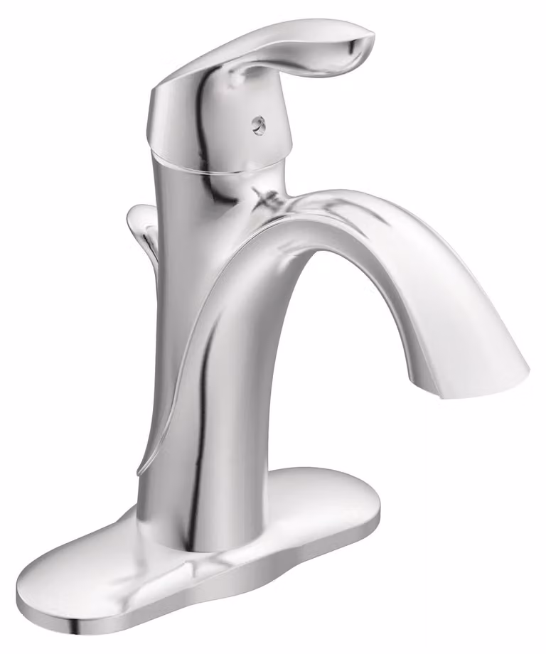 Miscelatore monocomando per lavabo, cromato, con un foro, per lavabi da appoggio