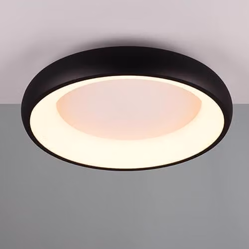 Trio Leuchten - Plafoniera moderna I Plafoniera I Lampada I Luce nera 45cm incl. LED dimmerabile - Cardona - Metallo Rotondo - LED adatto (non sostituibile) LED