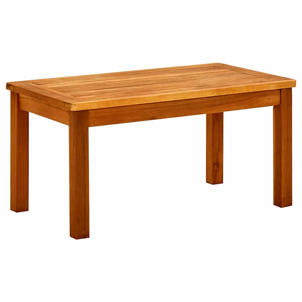 vidaXL Tavolino da Giardino Rettangolare in Legno di Acacia Marrone L/P/H: 70 x 40 x 36 cm