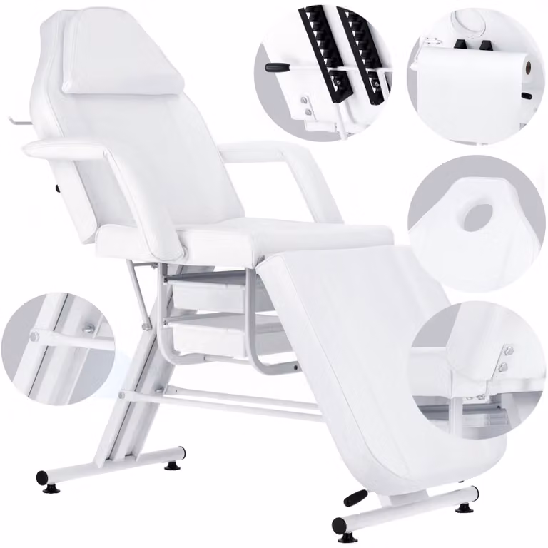 Sedia cosmetica con vasche bianco lettino lettino SPA tatuaggio tattoo