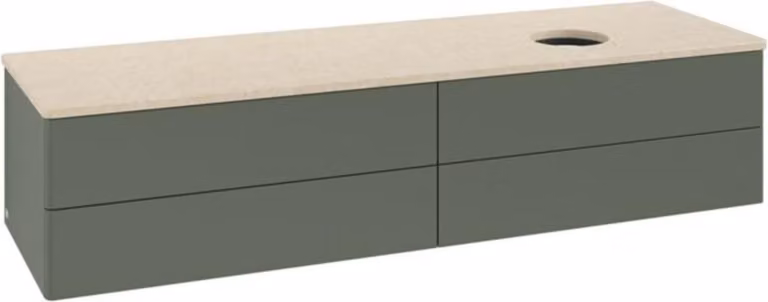 V&B Mobiletto senza struttura frontale - illuminazione Antao 160x50cm, WBP botti., lea gre. m Lac