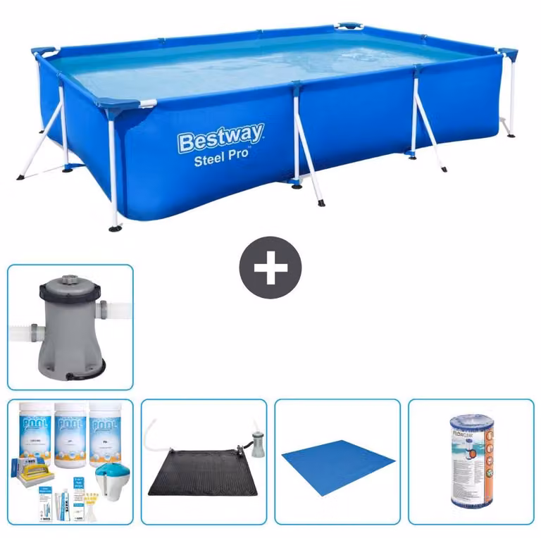 Bestway Steel Pro, piscina rettangolare - 300x201x66 cm - 6 pezzi - Modello S22079