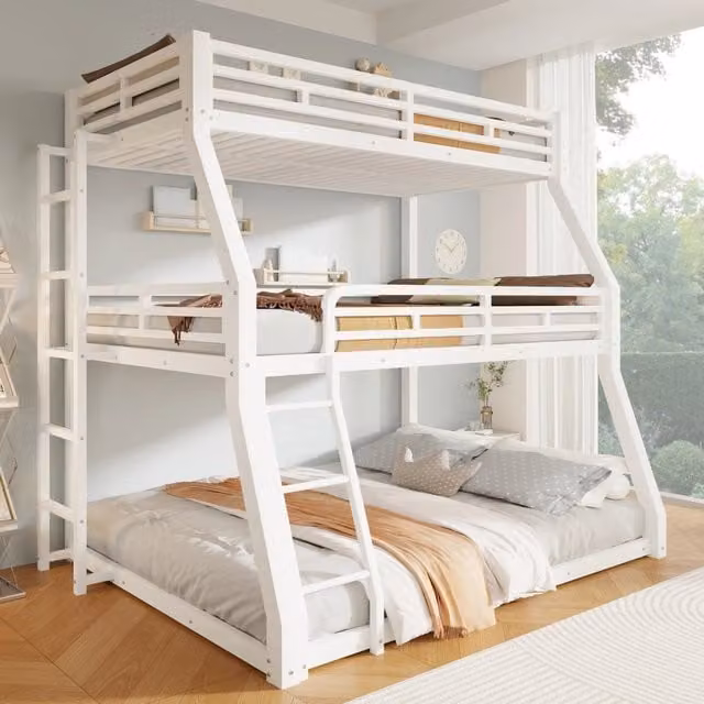 letto a castello metallo bianco 90 x 200 cm