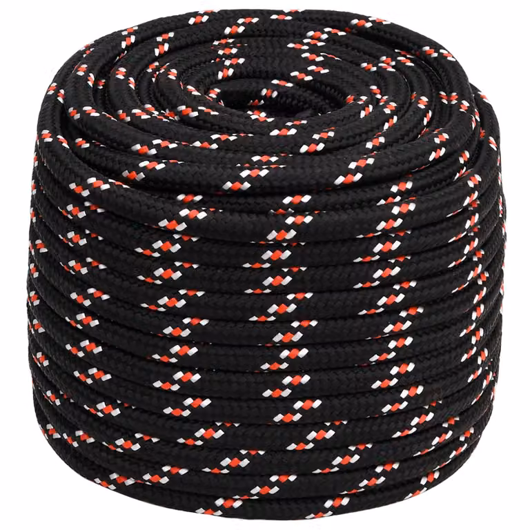 Corda multiuso vidaXL in plastica, Nero e Rosso, 18 mm, 100 m
