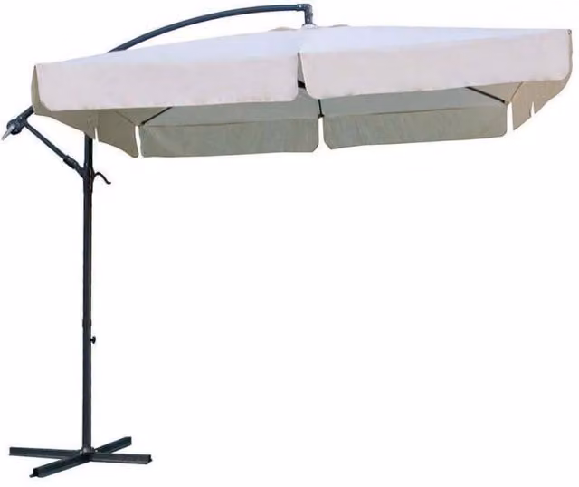 Ombrellone a braccio Cosma in acciaio e poliestere, L/P: 2,5 x 2,5 m, disponibile in beige o antracite